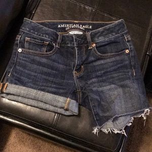 American Eagle Midi Length Jean Shorts